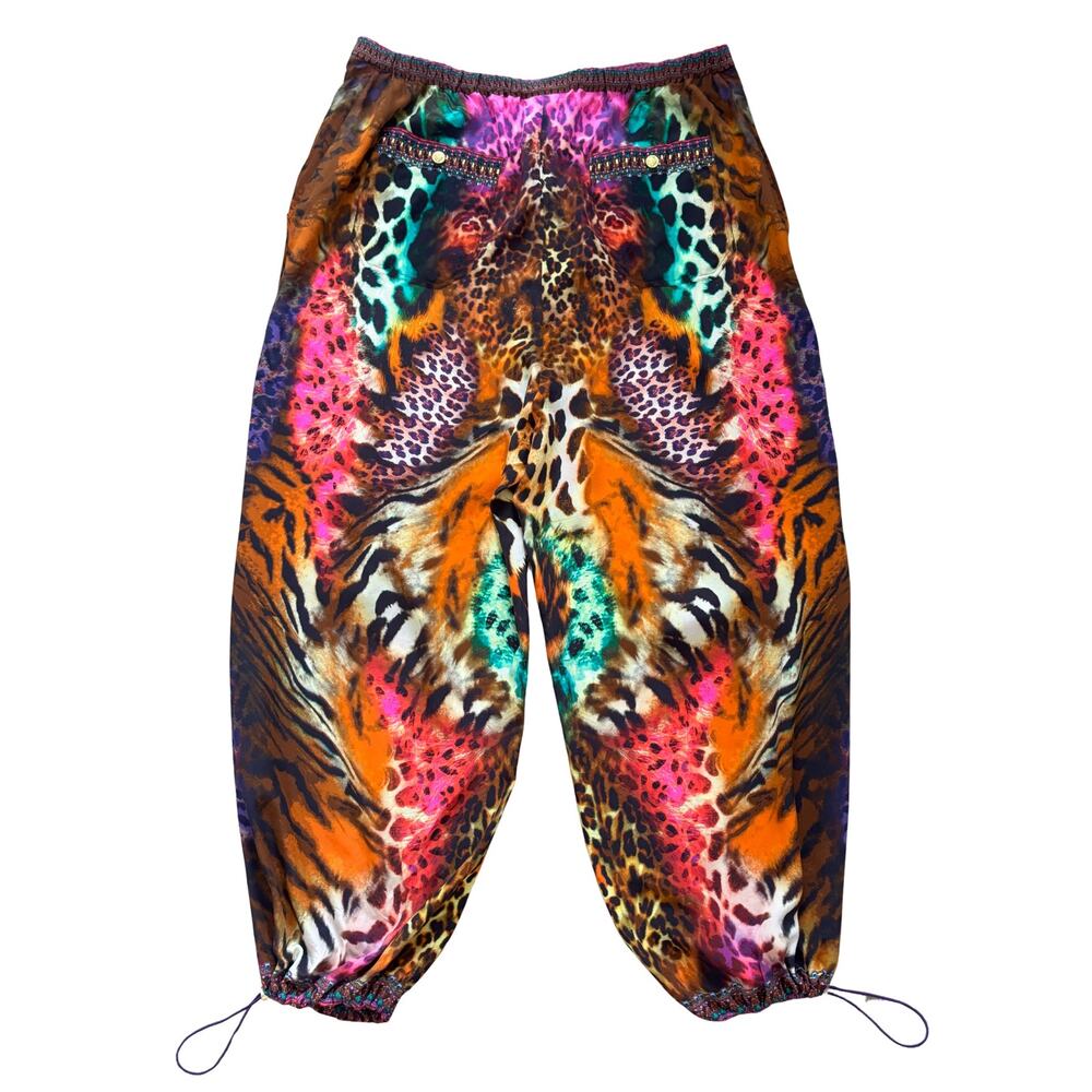 Camilla Surrealist Suspension Parachute Wide Leg Silk Pants Women’s Size L - Picture 3 of 13